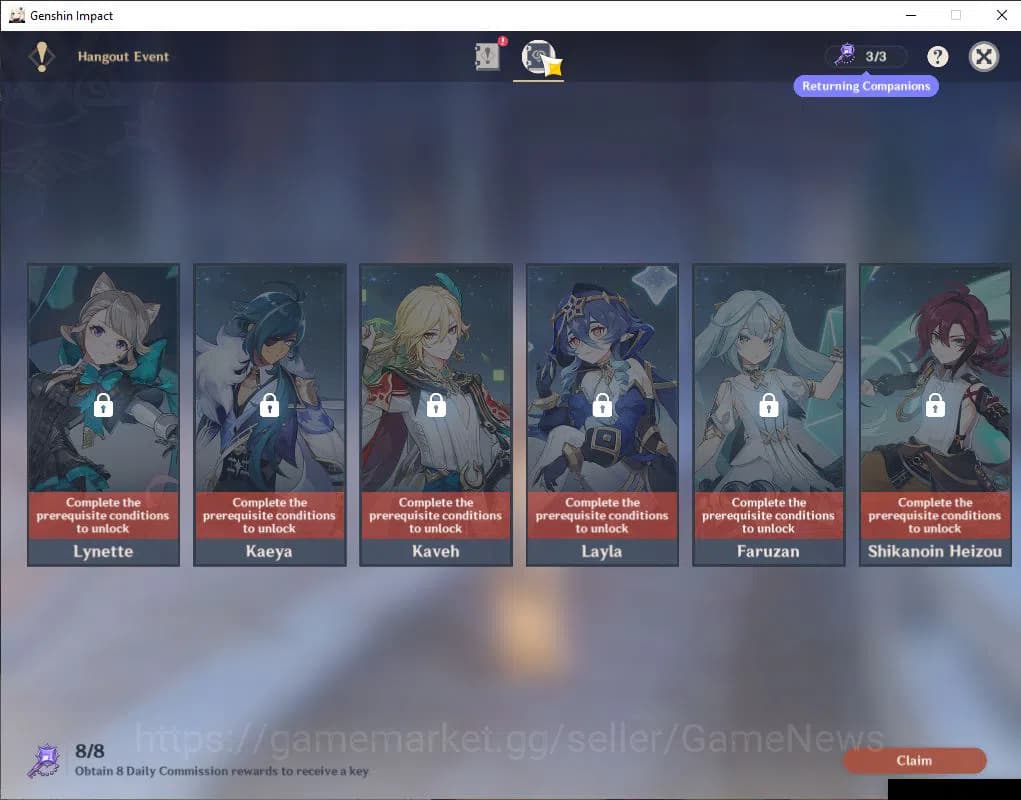 Genshin Impact Accounts ASIA|AR 43|3 Limited+1(*5Weapon)|Neuvillate,Xilone image 11