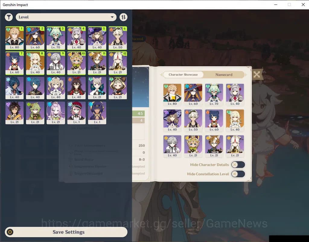 Genshin Impact Accounts ASIA|AR 45|1 Limited+2(*5Weapon)| Varka+Sign |MC F image 1
