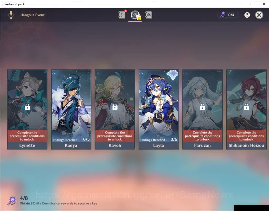 Genshin Impact Accounts ASIA|AR 45|1 Limited+2(*5Weapon)| Varka+Sign |MC F image 4