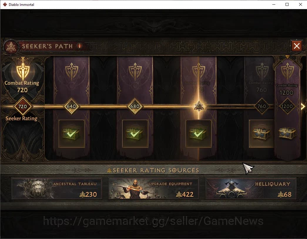 Diablo Immortal Accounts SA - Malah|CS ON|Lv60(616)|Demon Hunter|CR 36k|Res image 12