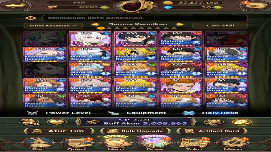 The Seven Deadly Sins: Grand Cross Accounts ASIA|3M CC|Full collab fireforce|Ur Salos,Merli&Es image 8