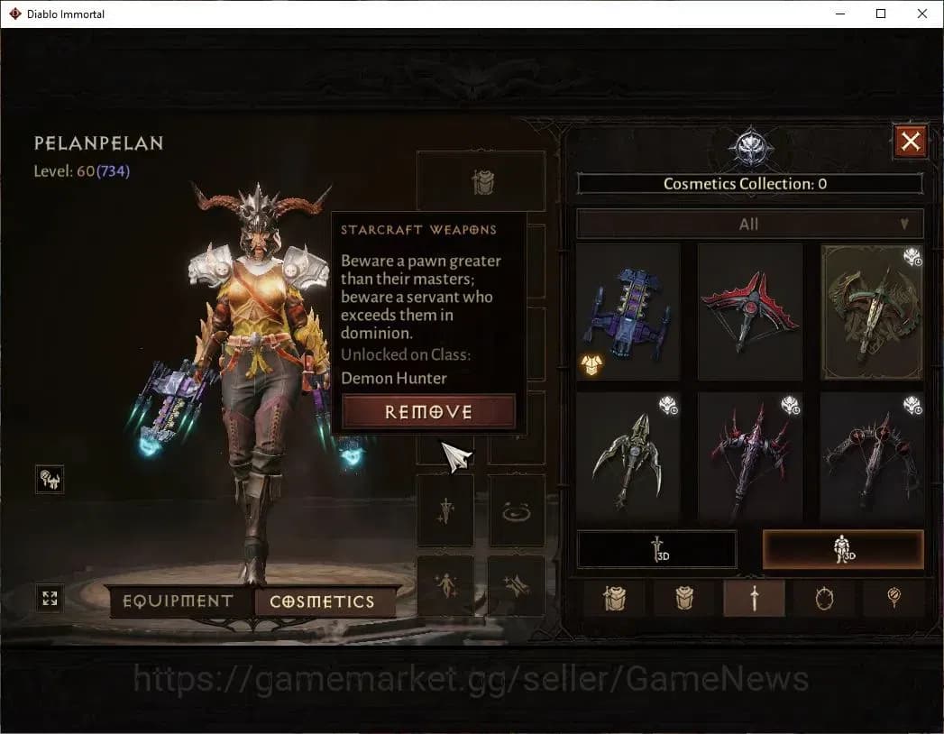 Diablo Immortal Accounts NA-Chain Of Honor|CS ON|Lv60(734)|Demon Hunter|CR image 8
