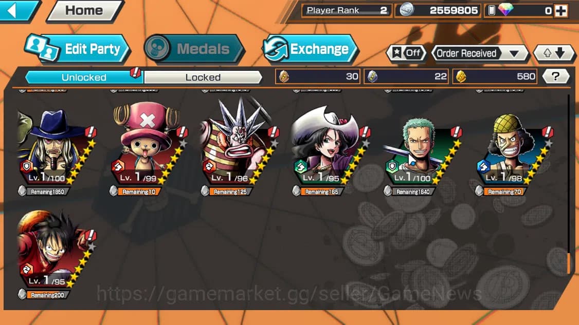 One Piece Bounty Rush Accounts Global|4EX|Winner Island Trafalgar Law,T5Elder Nus image 12