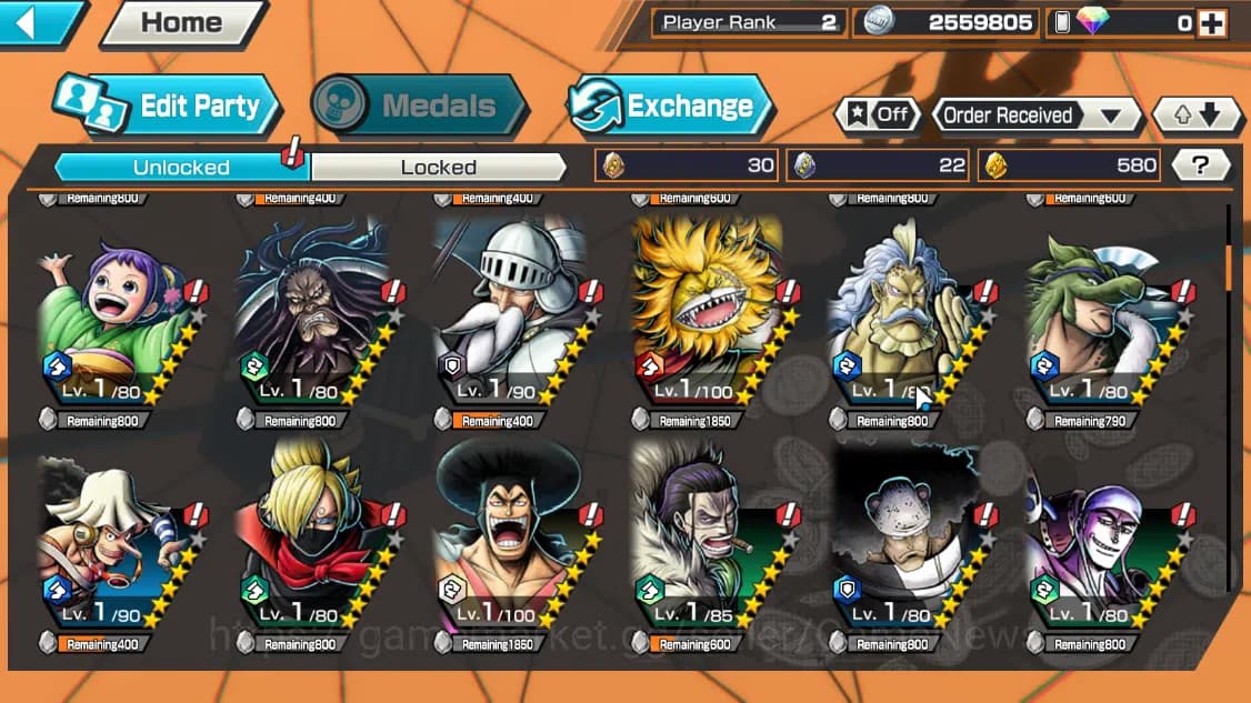 One Piece Bounty Rush Accounts Global|4EX|Winner Island Trafalgar Law,T5Elder Nus image 5