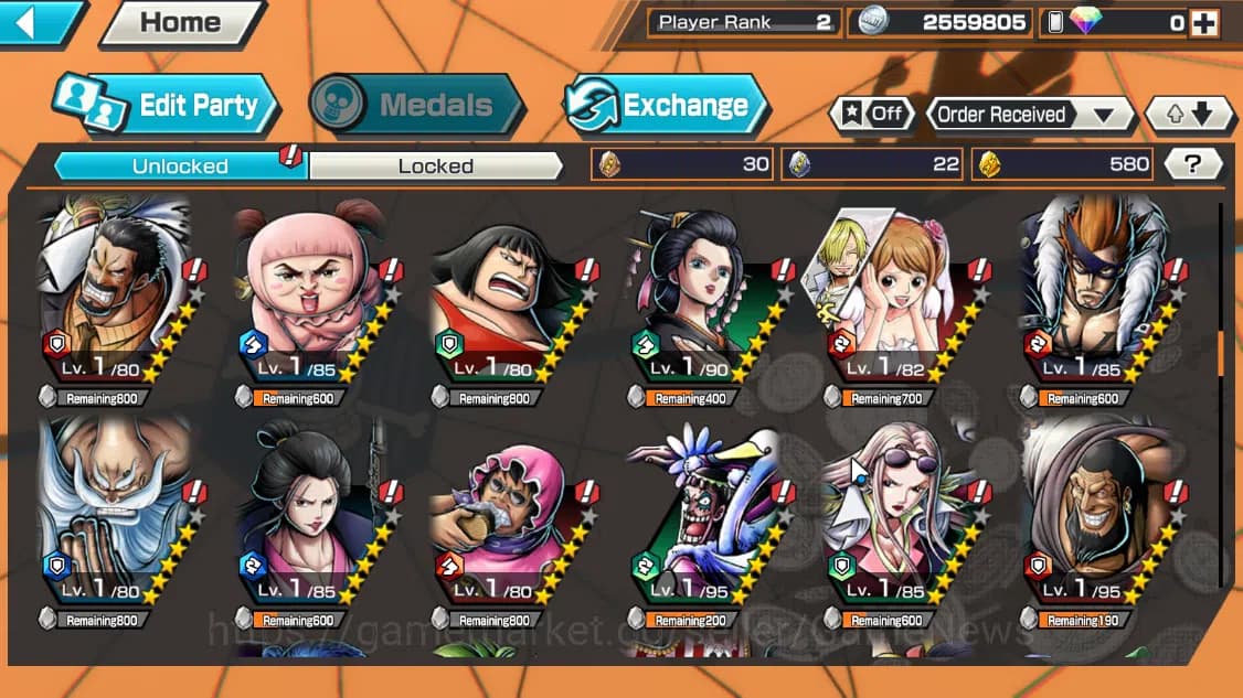 One Piece Bounty Rush Accounts Global|4EX|Winner Island Trafalgar Law,T5Elder Nus image 7