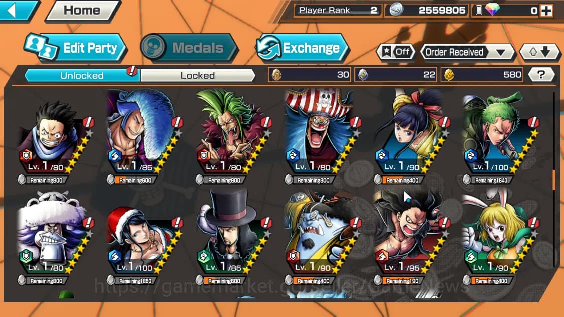 One Piece Bounty Rush Accounts Global|4EX|Winner Island Trafalgar Law,T5Elder Nus image 8