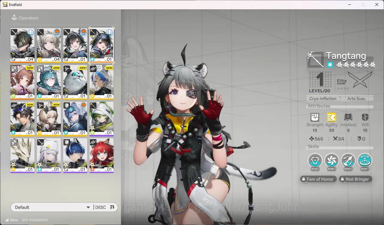 Arknights: Endfield Accounts ASIA | starter tangtang, Ardelia | for sign n deta image 1