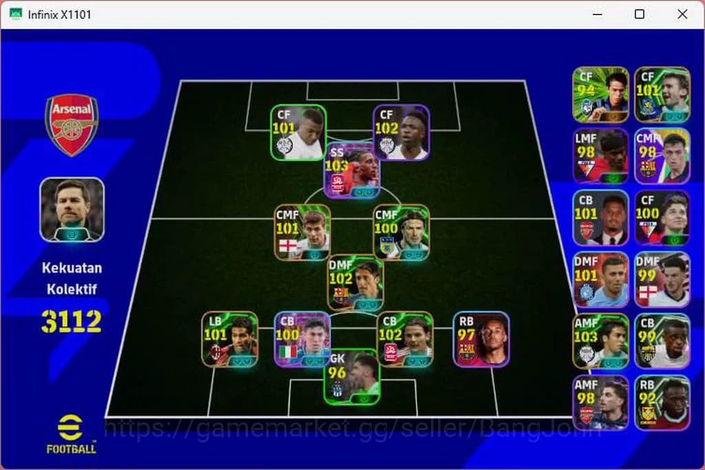eFootball Accounts ANDROID|PW 3112|Michel Olise+Bastoni+Yuri Alberto image 1