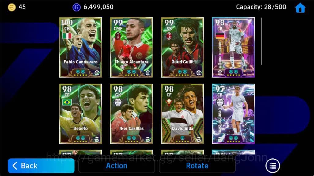 eFootball Accounts Android,Pwr 3211,T Alcantara epc,R gullit epc,A ru image 5