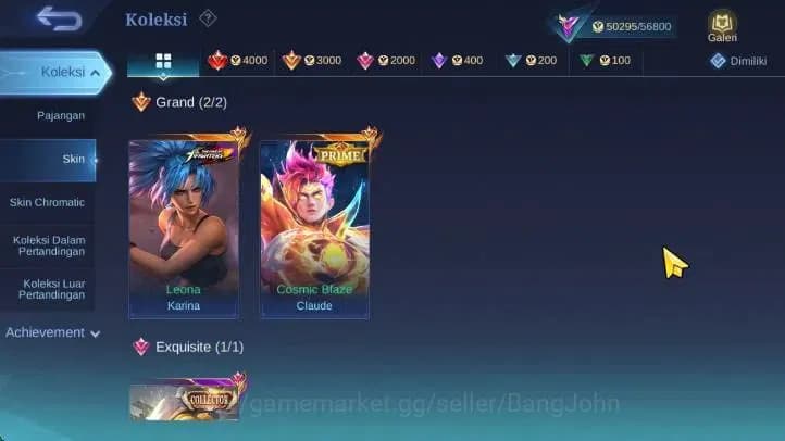 Mobile Legends: Bang Bang Accounts Global | Prime Claude, CC Natalia, KOF Karina, VEN image 11