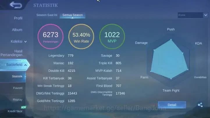 Mobile Legends: Bang Bang Accounts Global | Prime Claude, CC Natalia, KOF Karina, VEN image 15