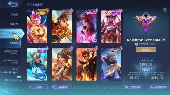 Mobile Legends: Bang Bang Accounts Global | Prime Claude, CC Natalia, KOF Karina, VEN image 16