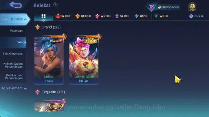 Mobile Legends: Bang Bang Accounts Global | Prime Claude, CC Natalia, KOF Karina, VEN image 8