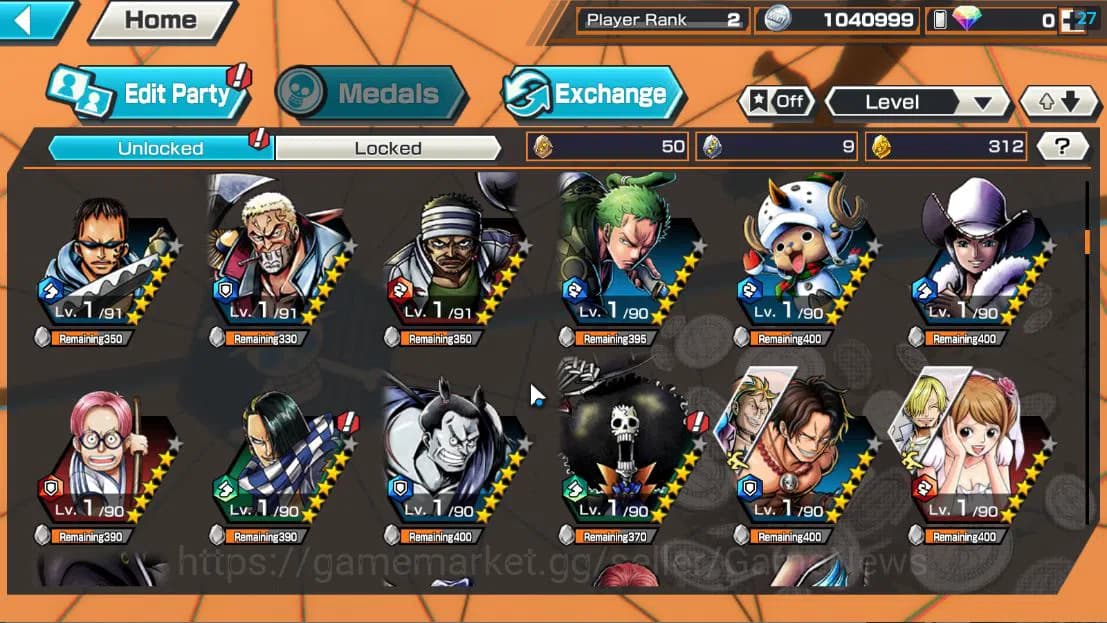 One Piece Bounty Rush Accounts Global| 3EX | T5E St.Ethanbaron V.Nusjuro,Divine D image 6