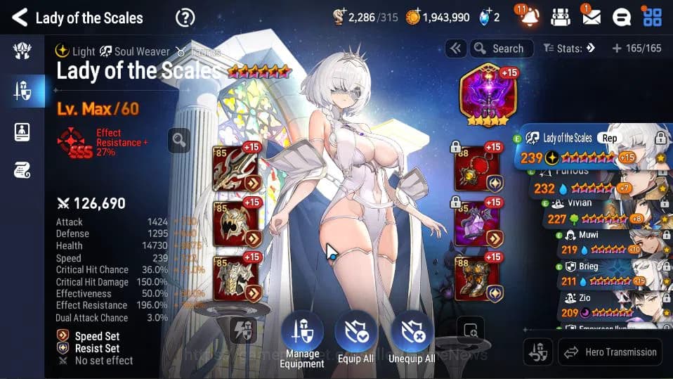 Epic Seven Accounts ASIA Unverif|14 ML(BArunka,LOT Scales,Zio,Etc)+Set image 6
