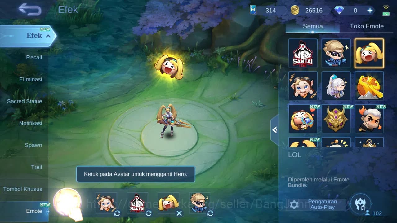 Mobile Legends: Bang Bang Accounts GLOBAL Hero 102 Skin 166 | CC Nata | Lunar Change image 10