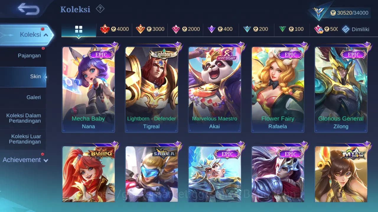 Mobile Legends: Bang Bang Accounts GLOBAL Hero 102 Skin 166 | CC Nata | Lunar Change image 2
