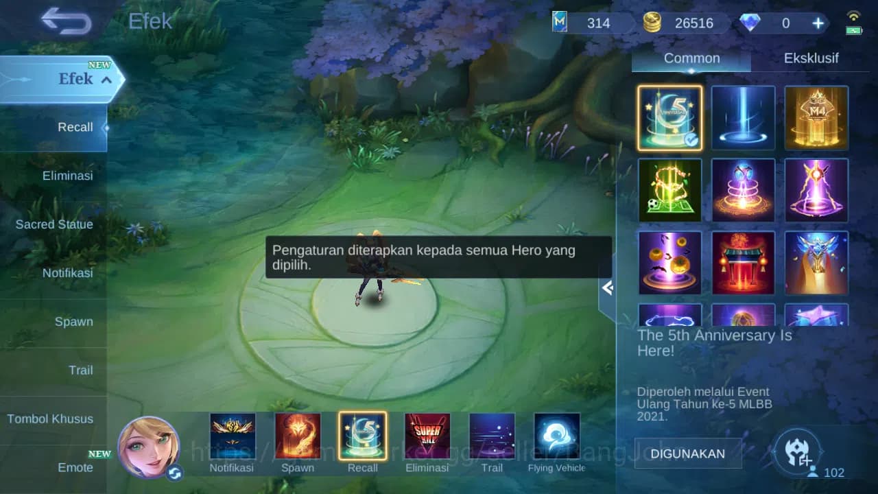 Mobile Legends: Bang Bang Accounts GLOBAL Hero 102 Skin 166 | CC Nata | Lunar Change image 5