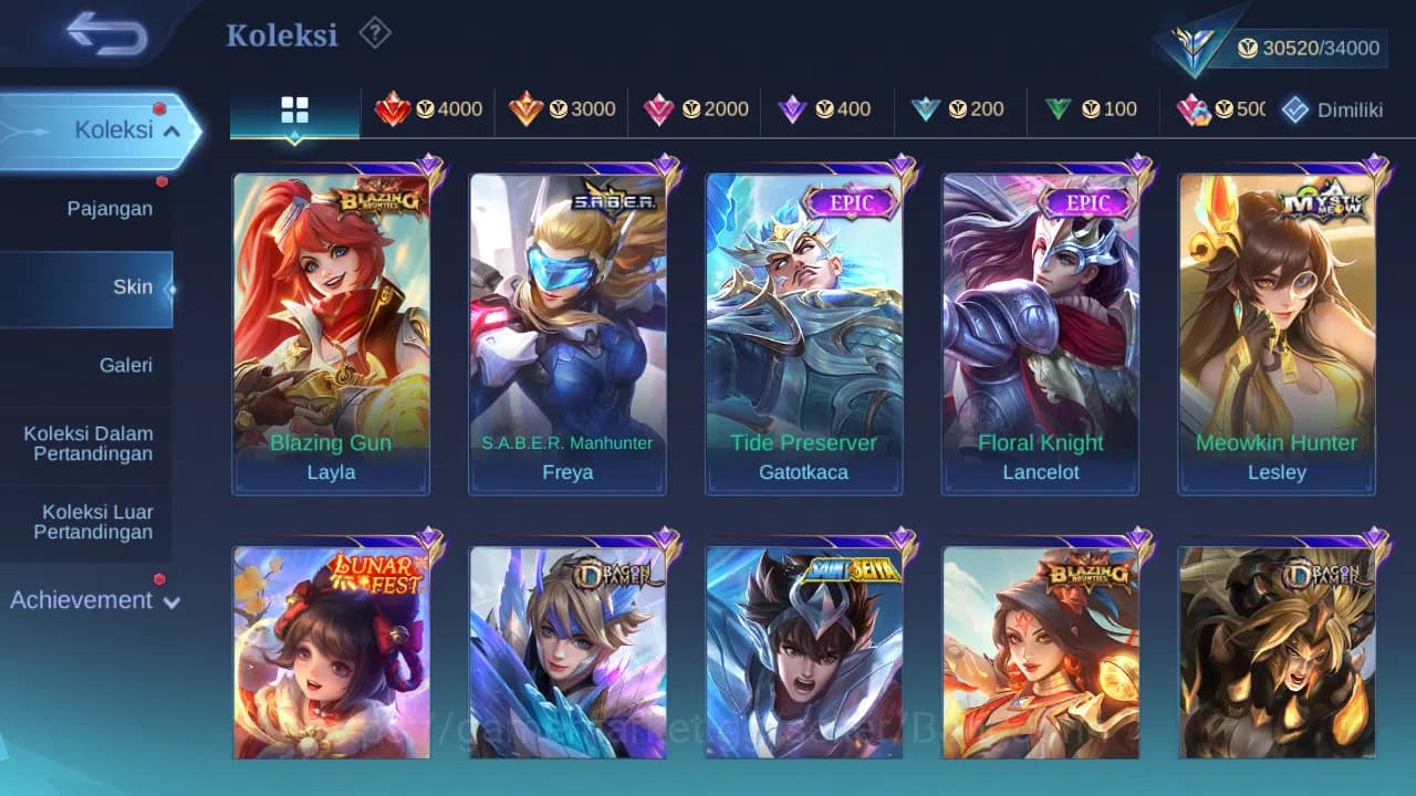 Mobile Legends: Bang Bang Accounts GLOBAL Hero 102 Skin 166 | CC Nata | Lunar Change image 6