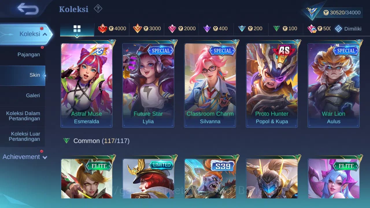 Mobile Legends: Bang Bang Accounts GLOBAL Hero 102 Skin 166 | CC Nata | Lunar Change image 7