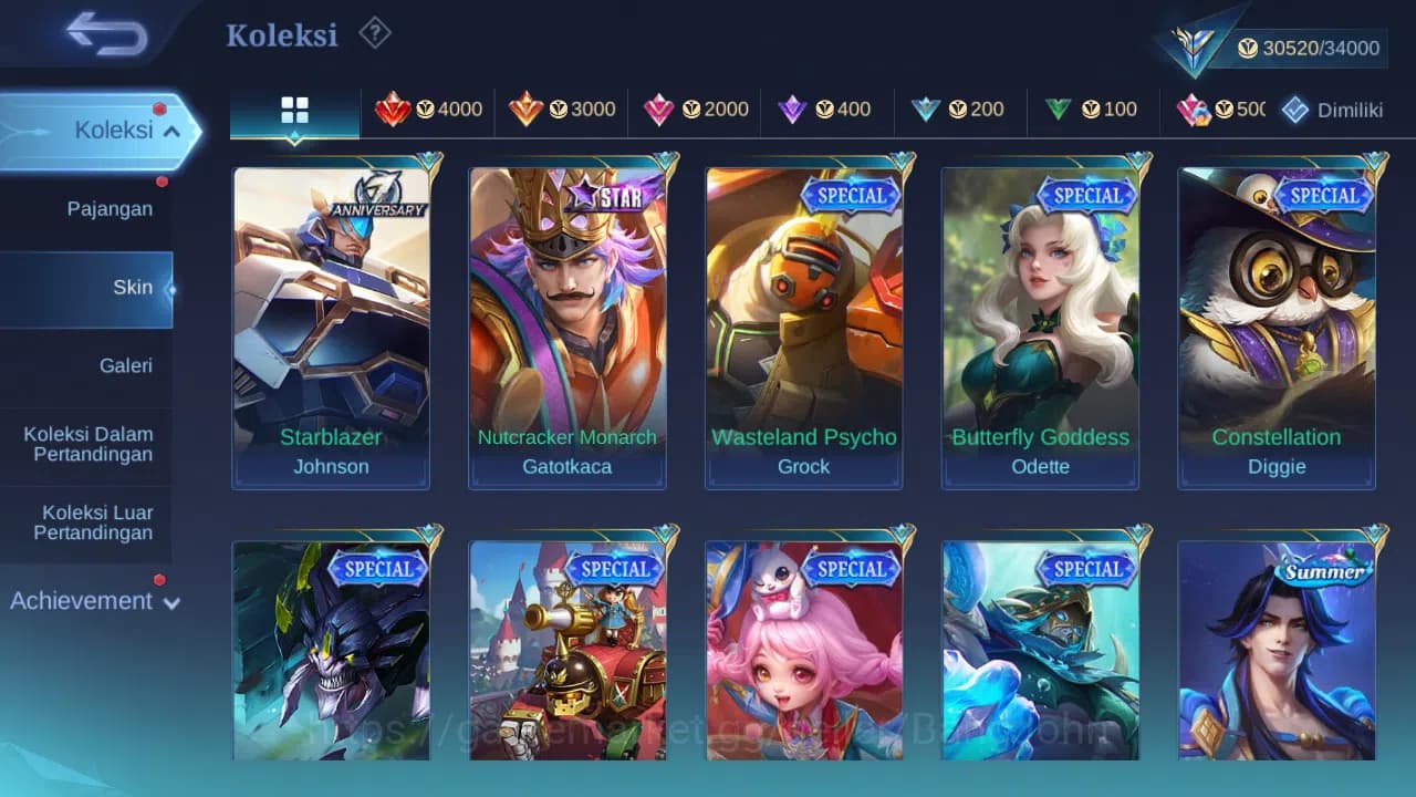 Mobile Legends: Bang Bang Accounts GLOBAL Hero 102 Skin 166 | CC Nata | Lunar Change image 8