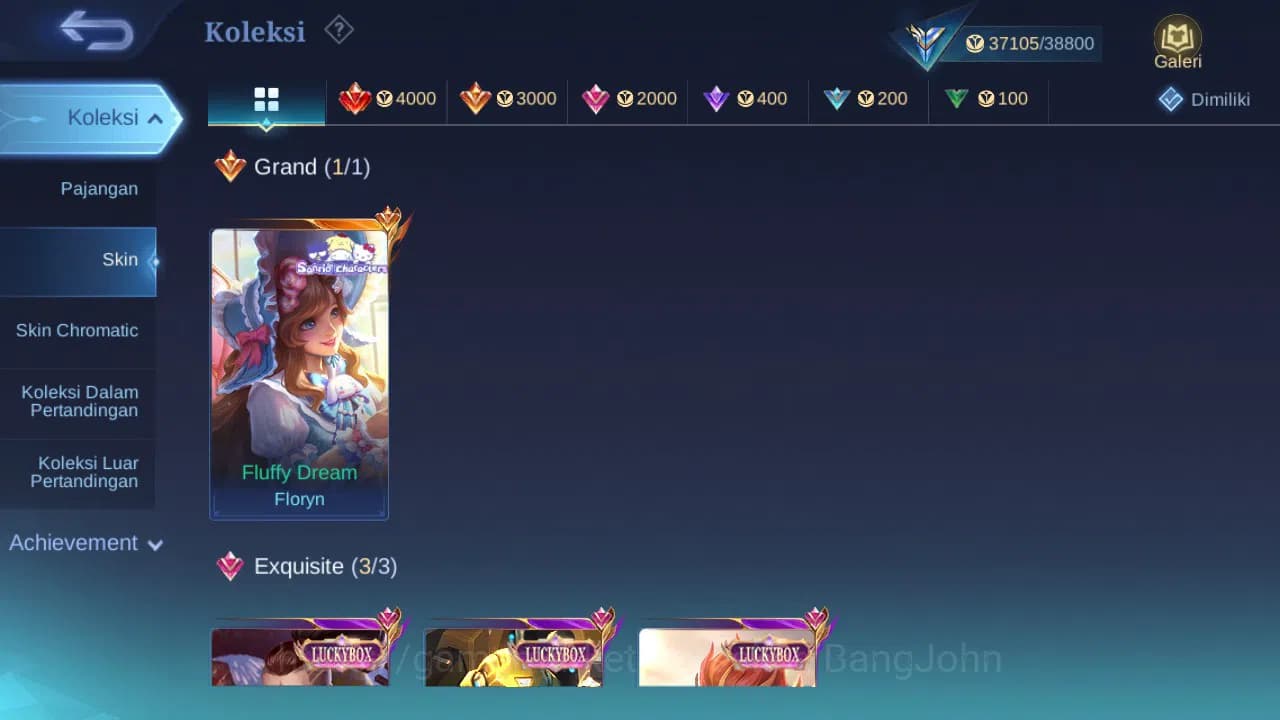 Mobile Legends: Bang Bang Accounts GLOBAL Hero 93 Skin 162 | Sanrio Floryn | Luckybox image 1