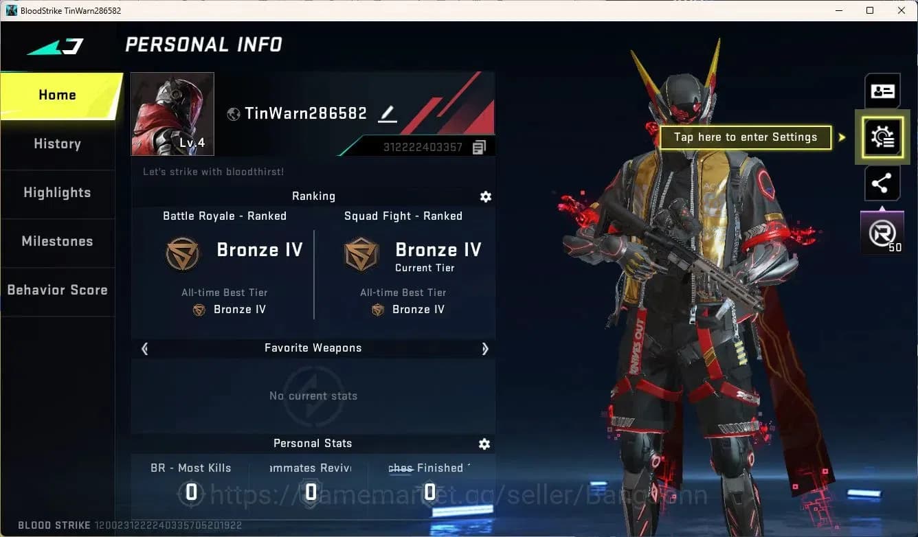 Blood Strike Accounts ASIA | 3 Ultra Gun options: AR97,Origin-12,MP7 | U image 1