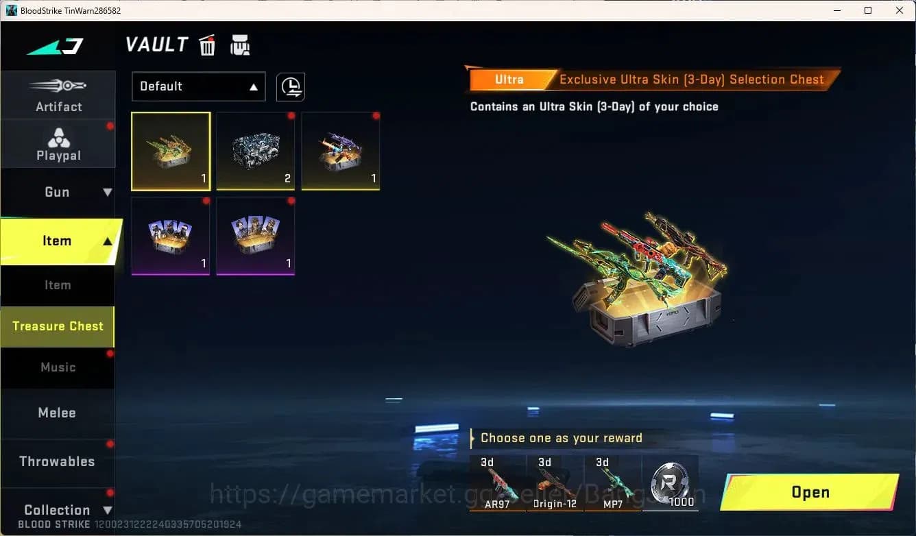 Blood Strike Accounts ASIA | 3 Ultra Gun options: AR97,Origin-12,MP7 | U image 6