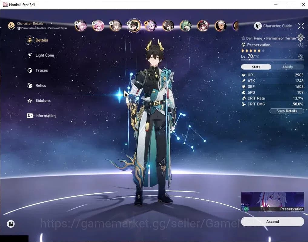 Honkai Star Rail Accounts Asia|TL 60|Casto Prem Team|8 limited|Castorice,Eve image 16
