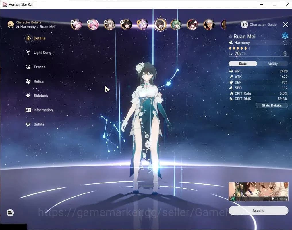 Honkai Star Rail Accounts Asia|TL 60|Casto Prem Team|8 limited|Castorice,Eve image 18