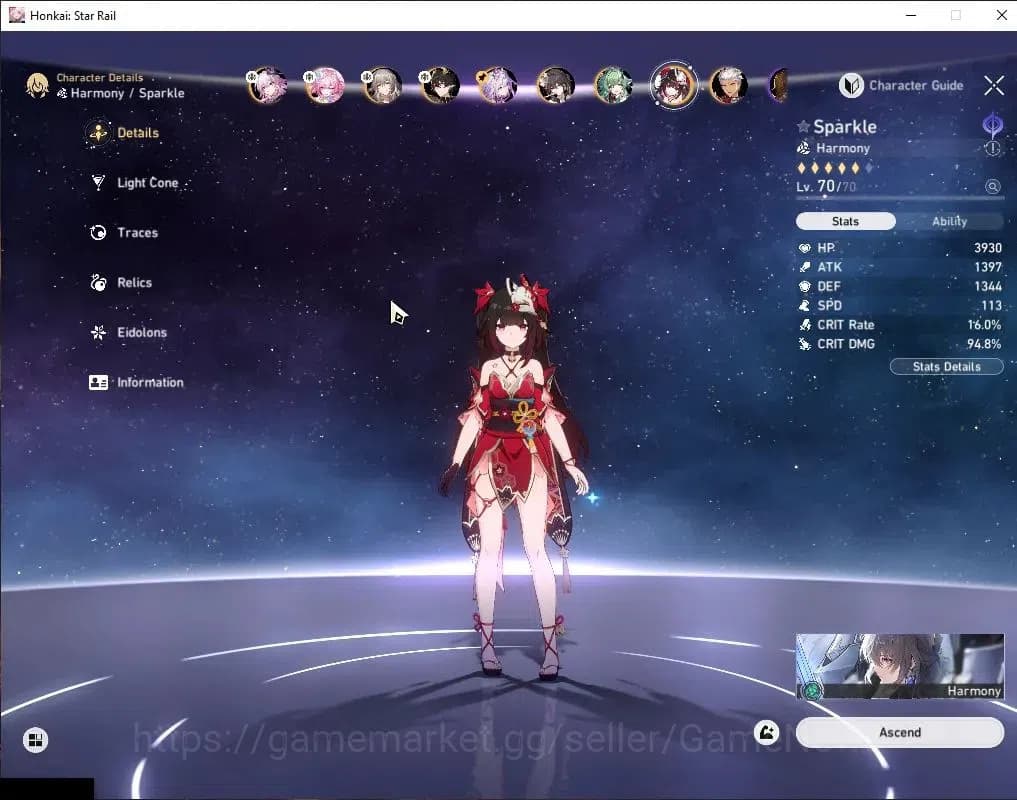 Honkai Star Rail Accounts Asia|TL 60|Casto Prem Team|8 limited|Castorice,Eve image 20