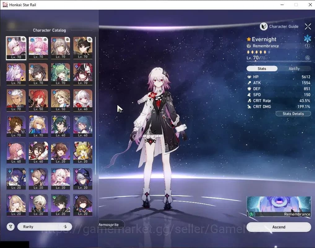 Honkai Star Rail Accounts Asia|TL 60|Casto Prem Team|8 limited|Castorice,Eve image 6