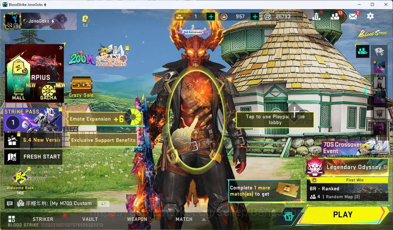 Blood Strike Accounts ASIA|ETERNAL=M82(LVL2)|ULTRA=BTFLY KNIFE,ONE HEAND image 1