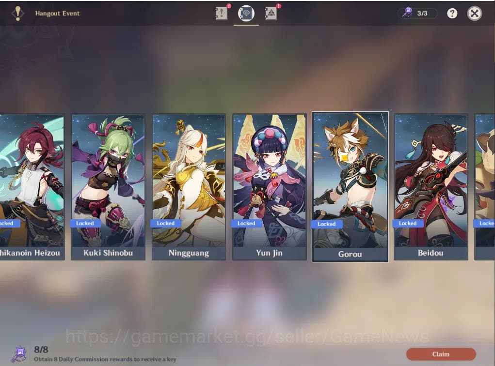 Genshin Impact Accounts ASIA|AR 55|3 Limited+2(*4Character)|PremTeam Flint image 15