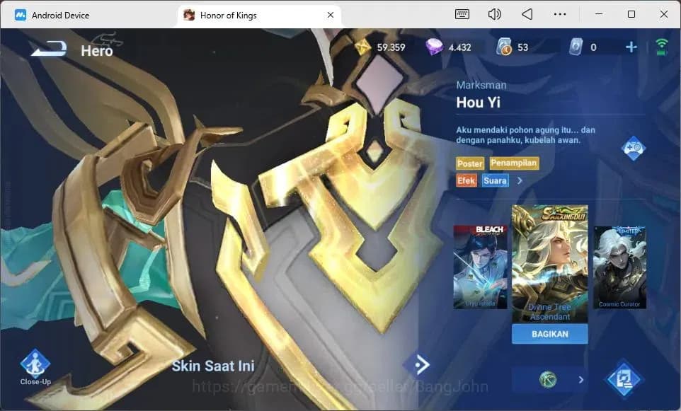 Honor of Kings Accounts Global | 80H | Legend Luna, LNY Da Qiao, Blessed D image 6