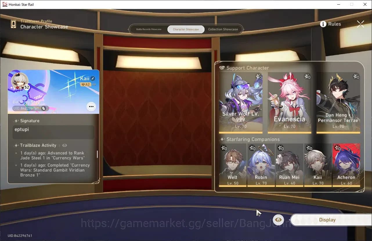Honkai Star Rail Accounts ASIA | TL 52 | Silver Wolf LV70, Evanescia LV70, D image 1