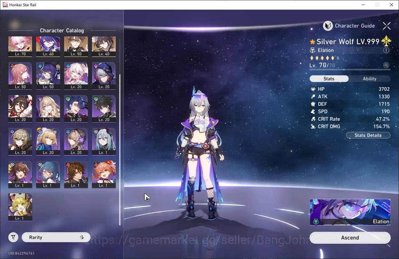 Honkai Star Rail Accounts ASIA | TL 52 | Silver Wolf LV70, Evanescia LV70, D image 11
