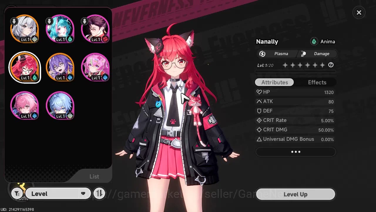 Neverness to Everness Accounts GLOBAL EU|HL 3| 2 SSR (Nanally,Fadia)+1 Selector| image 1