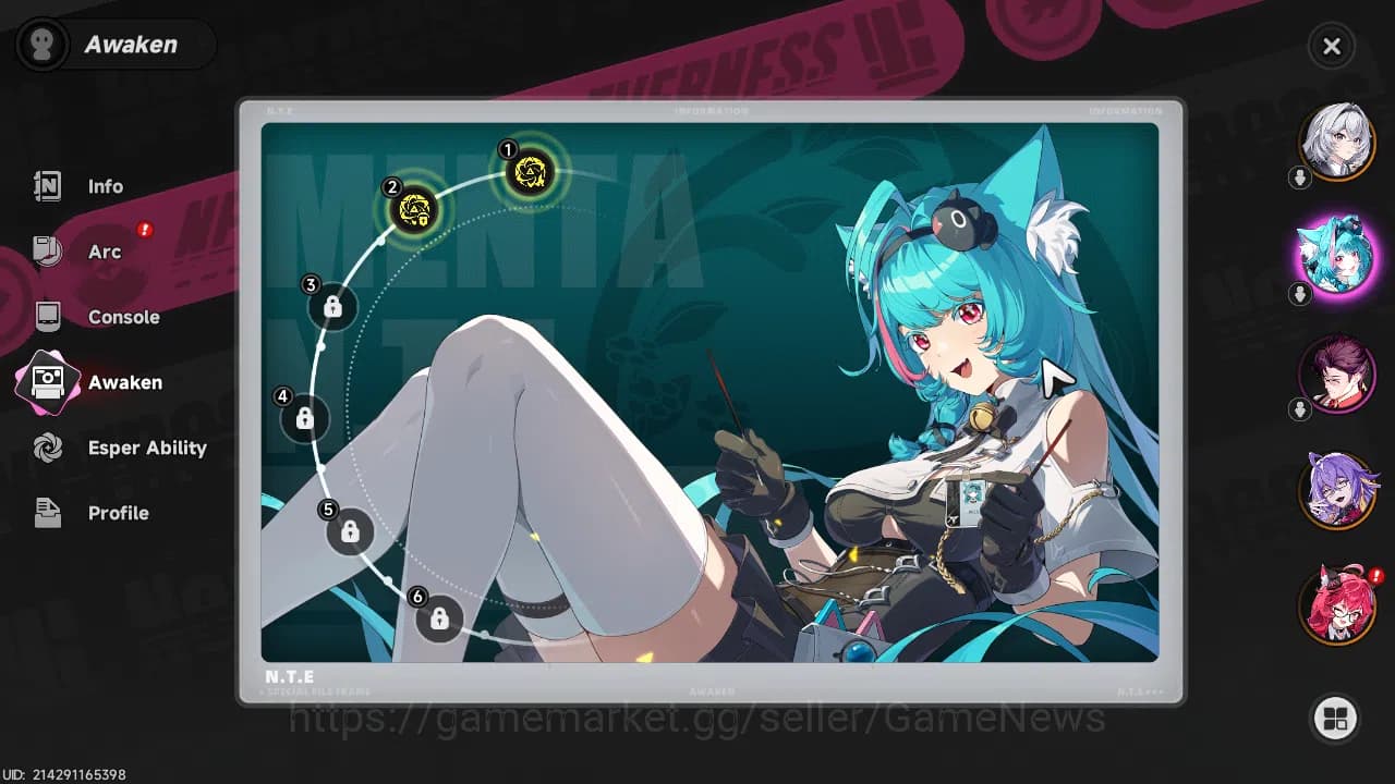 Neverness to Everness Accounts GLOBAL EU|HL 3| 2 SSR (Nanally,Fadia)+1 Selector| image 3