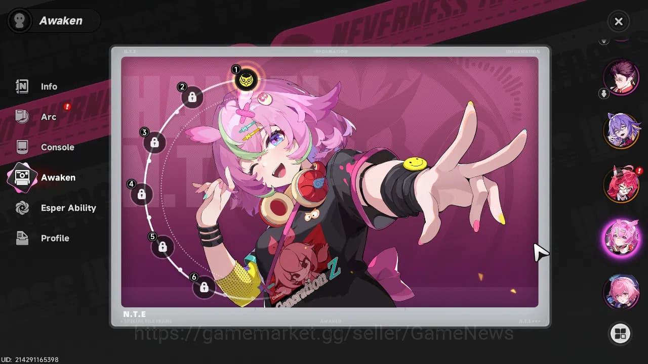 Neverness to Everness Accounts GLOBAL EU|HL 3| 2 SSR (Nanally,Fadia)+1 Selector| image 5