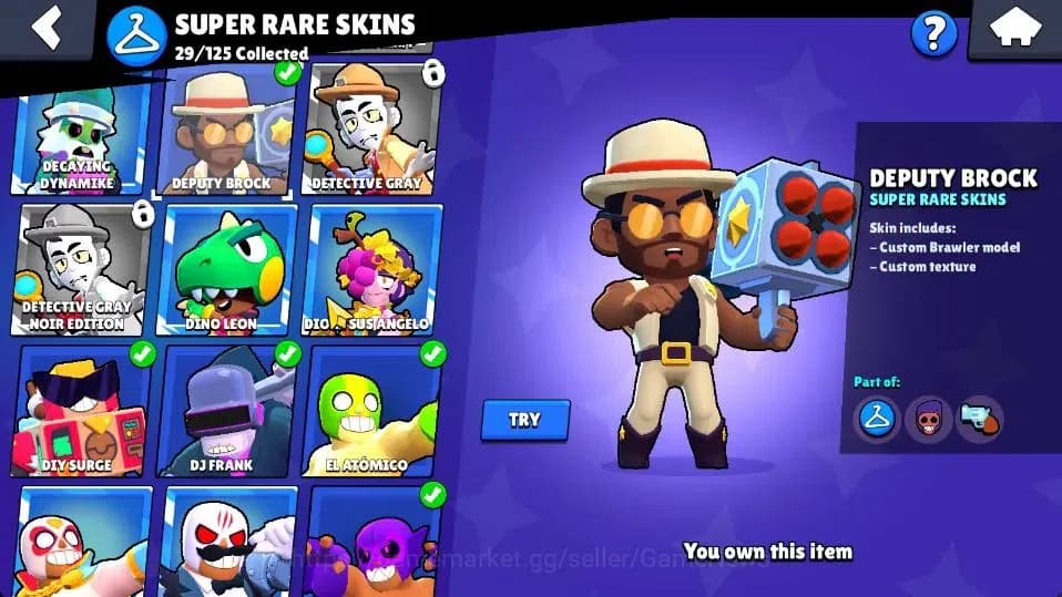 Brawl Stars Accounts 18253 Trophy|56 Brawlers 4 Max Lvl |89 Skins|1 Myt image 16