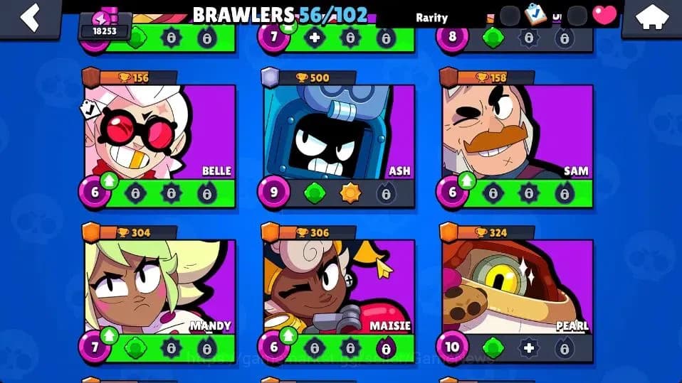 Brawl Stars Accounts 18253 Trophy|56 Brawlers 4 Max Lvl |89 Skins|1 Myt image 9