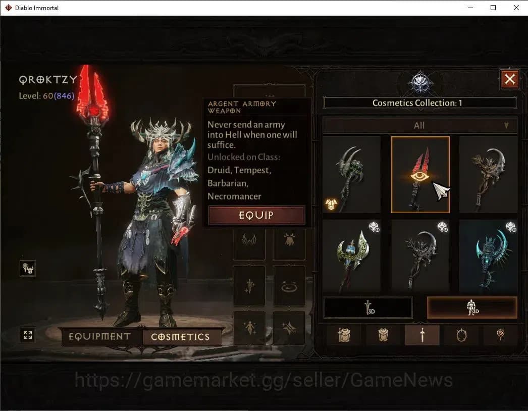 Diablo Immortal Accounts OCE - Azmodan|CS ON|Lv60(846)|Druid|CR 44k|Reso 42 image 10