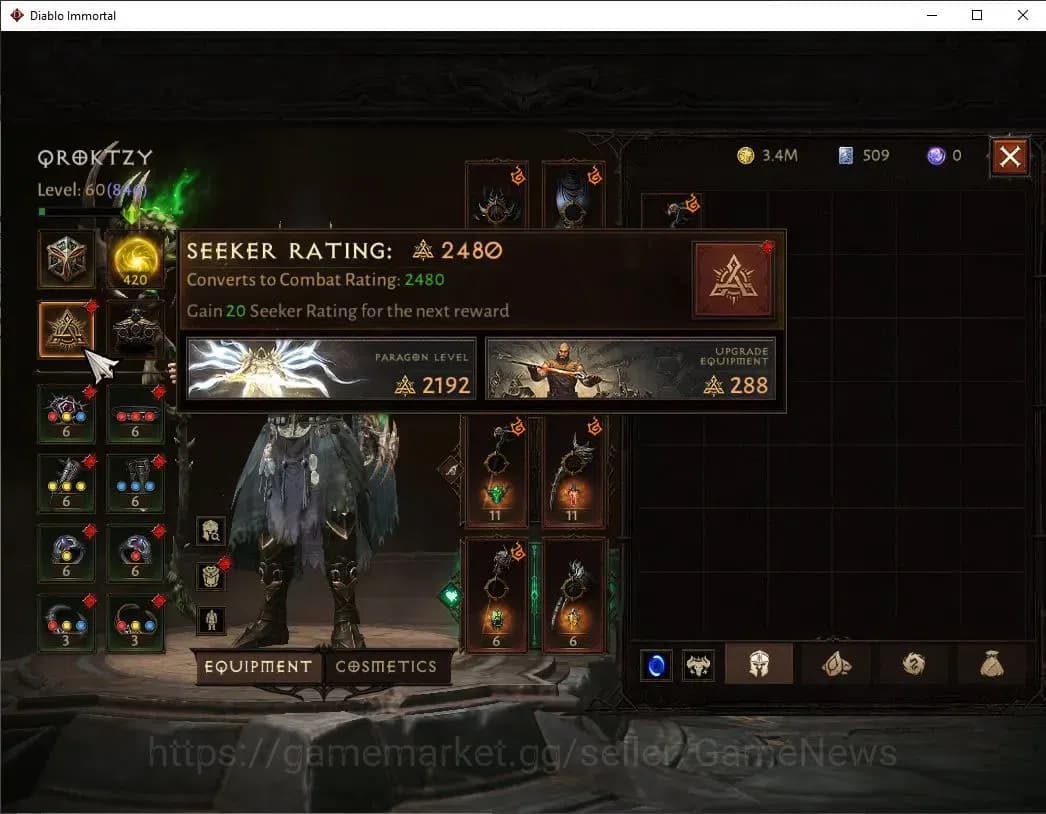 Diablo Immortal Accounts OCE - Azmodan|CS ON|Lv60(846)|Druid|CR 44k|Reso 42 image 6