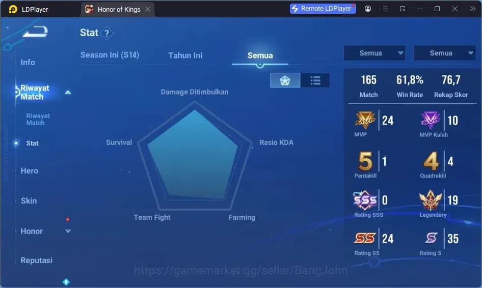 Honor of Kings Accounts GLOBAL|59HR|50SK|LNY2024 LadySun,SunCe,DaQiao|KIC image 11