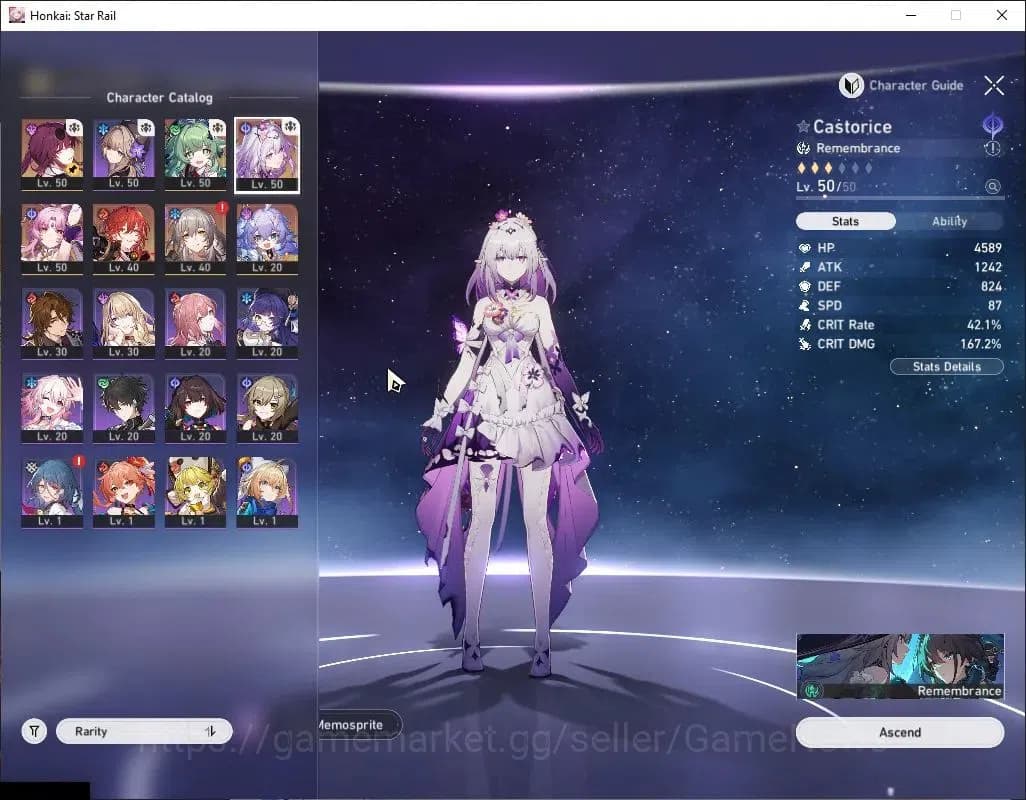 Honkai Star Rail Accounts Asia|TL 39|3 Limited| Kafka, Castorice, Huohuo |MC image 5