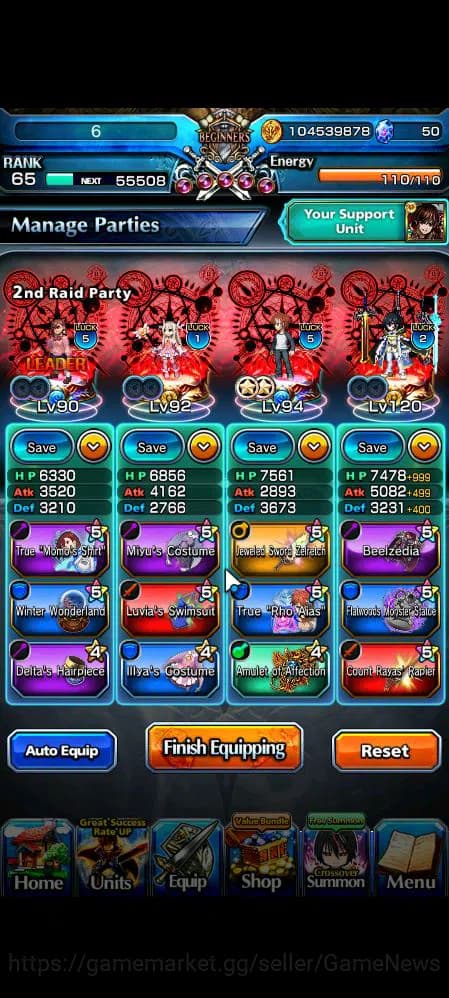 Grand Summoners Accounts Global|Rank 65|19 Ascend|SayakaTW,EmiyaTW,Summer M image 3