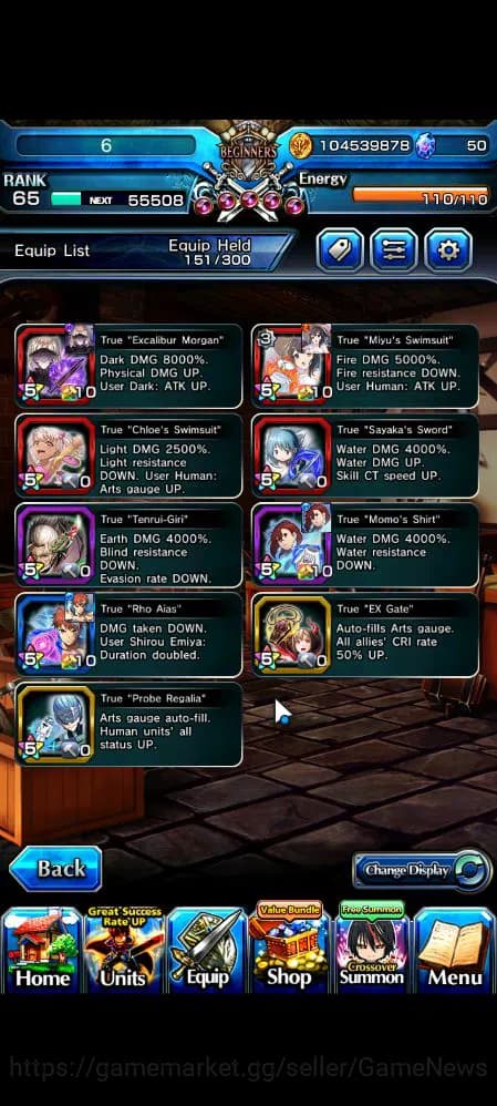 Grand Summoners Accounts Global|Rank 65|19 Ascend|SayakaTW,EmiyaTW,Summer M image 5
