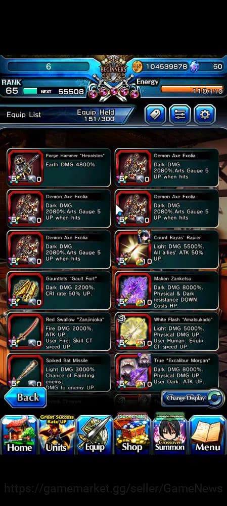Grand Summoners Accounts Global|Rank 65|19 Ascend|SayakaTW,EmiyaTW,Summer M image 6