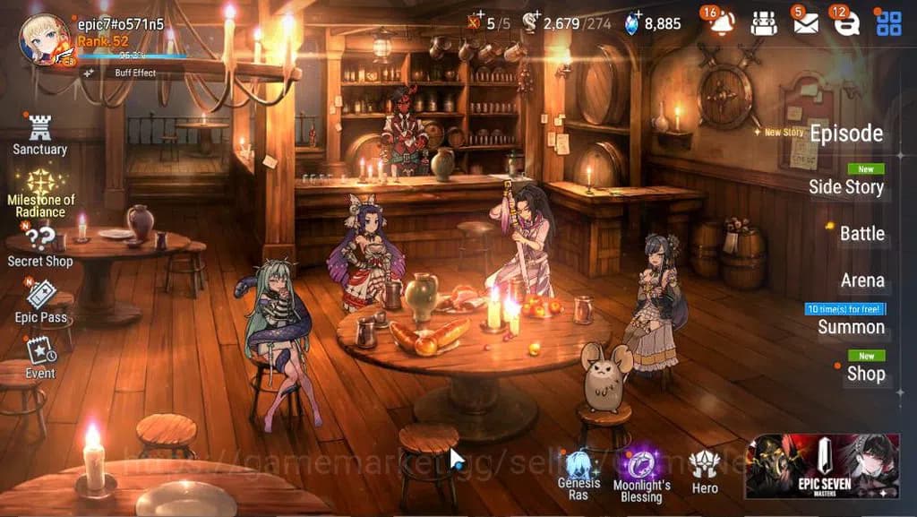 Epic Seven Accounts GLOBAL Unverif|New Era|9 ML(Salome,LW Peira,SP Pol image 1